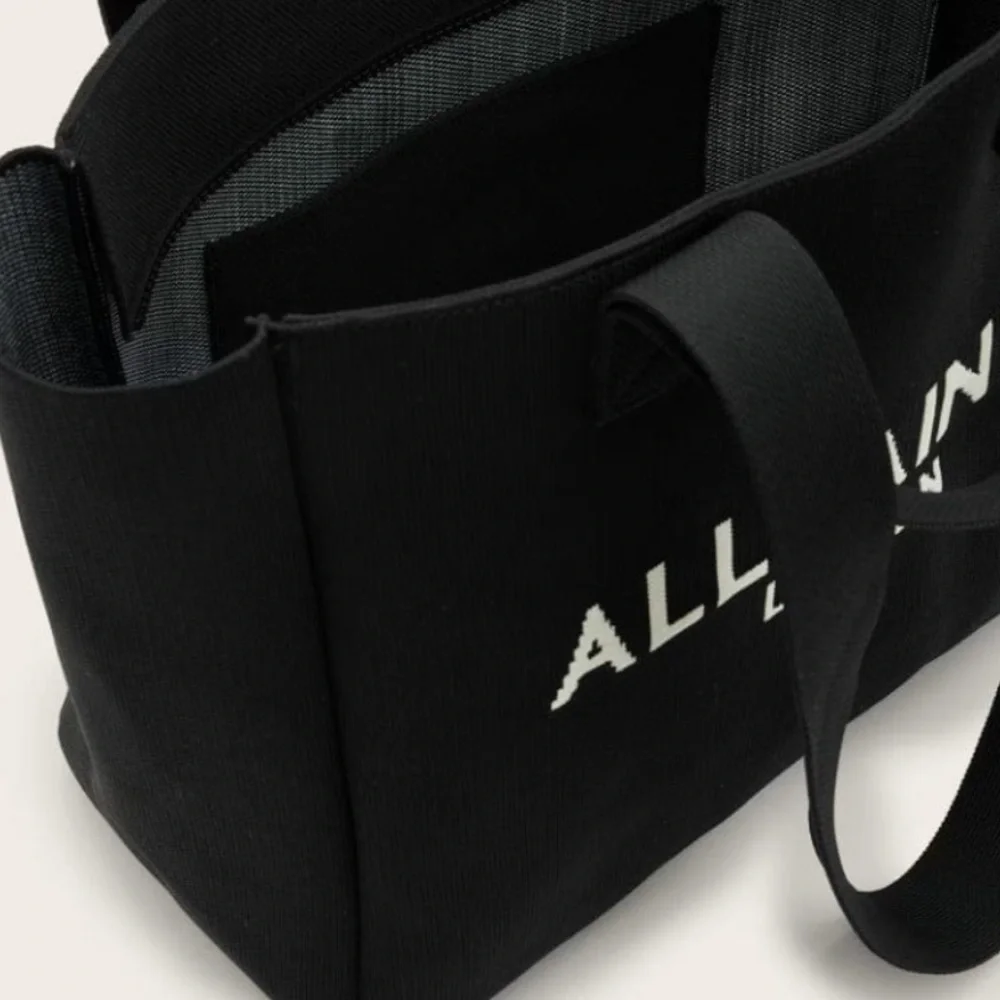 All Saints Izzy Medium Black Logo Tote - Picture 3 of 7